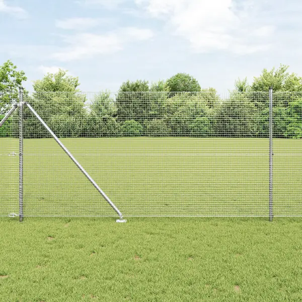 Gossi set de stalpi de imprejmuire set de 2 otel galvanizat 25 x 1 m