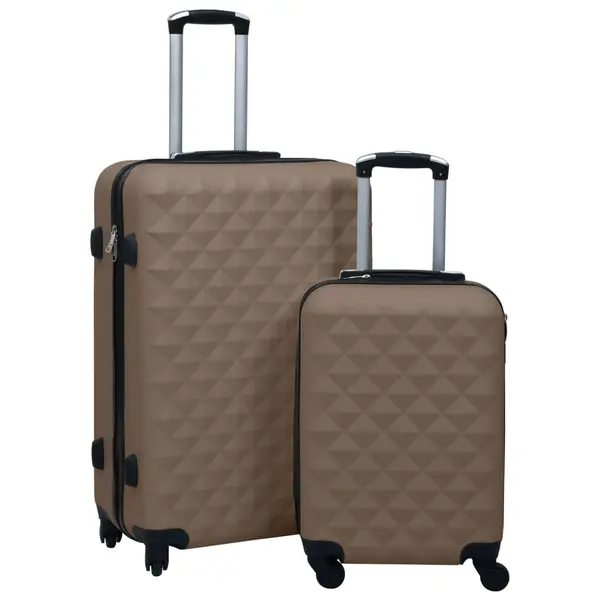 Gossi set de valize cu carcasa rigida, 2 piese, maro, abs