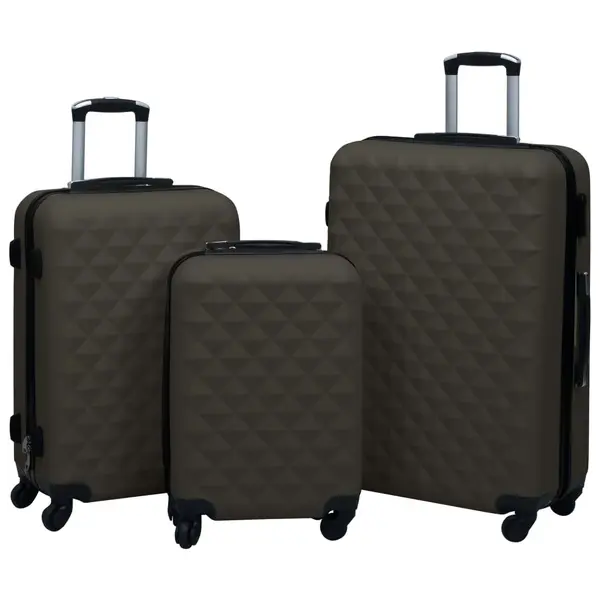 Gossi set de valize cu carcasa rigida, 3 piese, antracit, abs