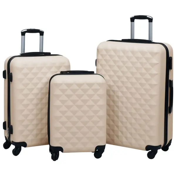 Gossi set de valize cu carcasa rigida, 3 piese, auriu, abs