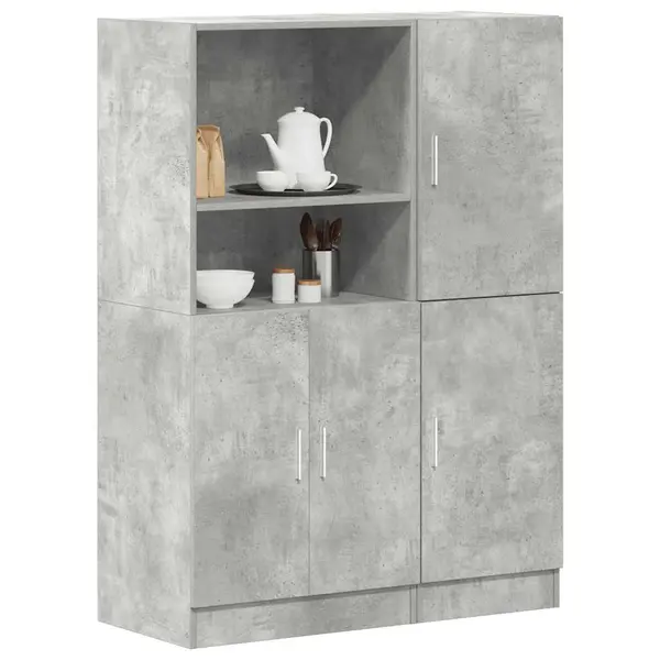 Gossi set dulap de bucatarie 2 piese lemn prelucrat gri beton