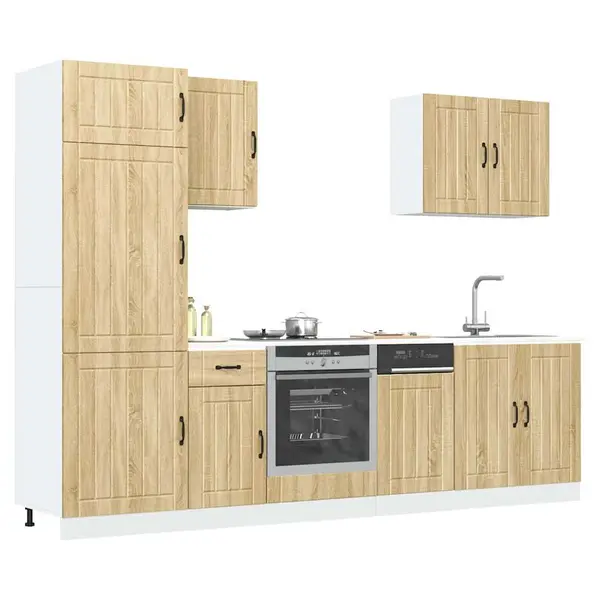 Gossi set dulap de bucatarie din 7 piese „kalmar” lemn stejar sonoma