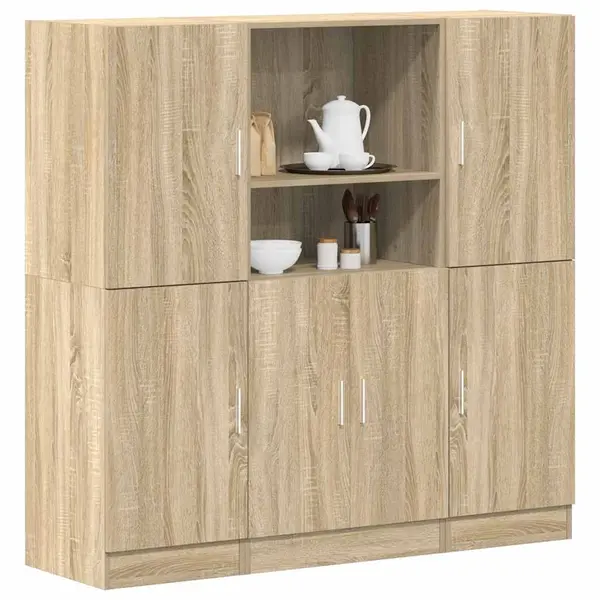 Gossi set dulapuri de bucatarie 3 piese stejar sonoma, lemn prelucrat
