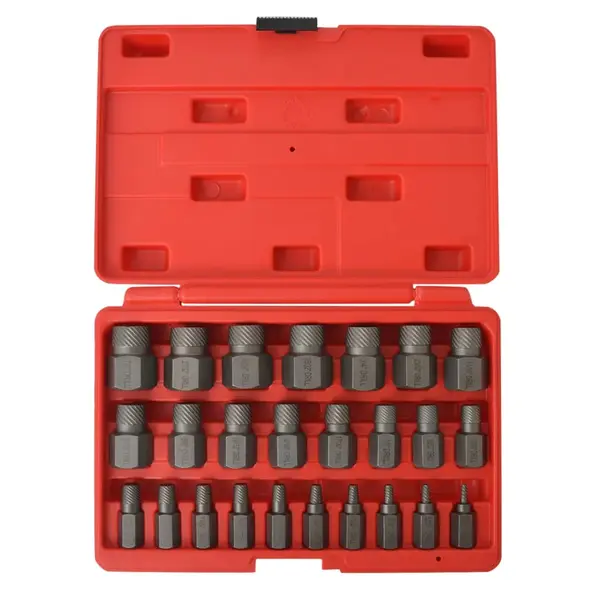 Gossi set extractor suruburi, caneluri multiple, 25 de piese, otel