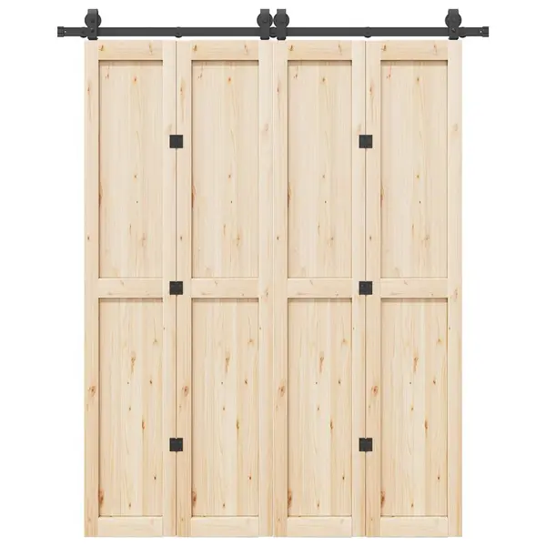 Gossi set feronerie pentru usa glisanta, negru, 183 cm, otel