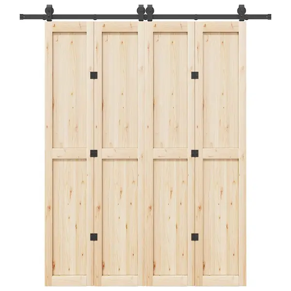 Gossi set feronerie pentru usi glisante, negru, 200 cm, otel