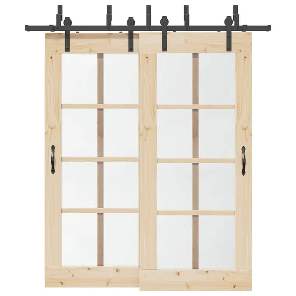 Gossi set feronerie pentru usi glisante, negru, 200 cm, otel
