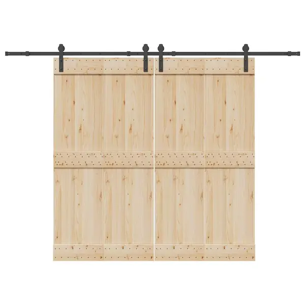 Gossi set feronerie pentru usi glisante, negru, 305 cm, otel