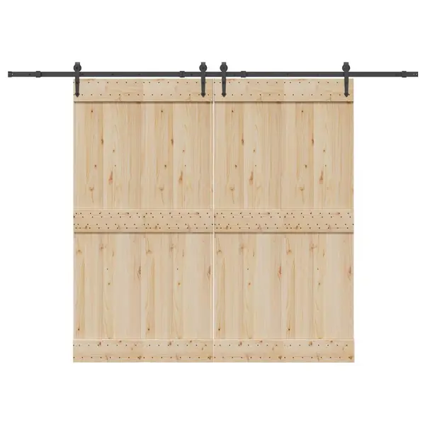 Gossi set feronerie pentru usi glisante, negru, 305 cm, otel