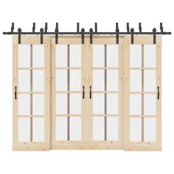 Gossi set feronerie pentru usi glisante, negru, 305 cm, otel