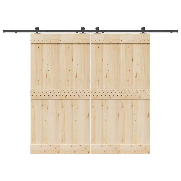 Gossi set feronerie pentru usi glisante, negru, 305 cm, otel