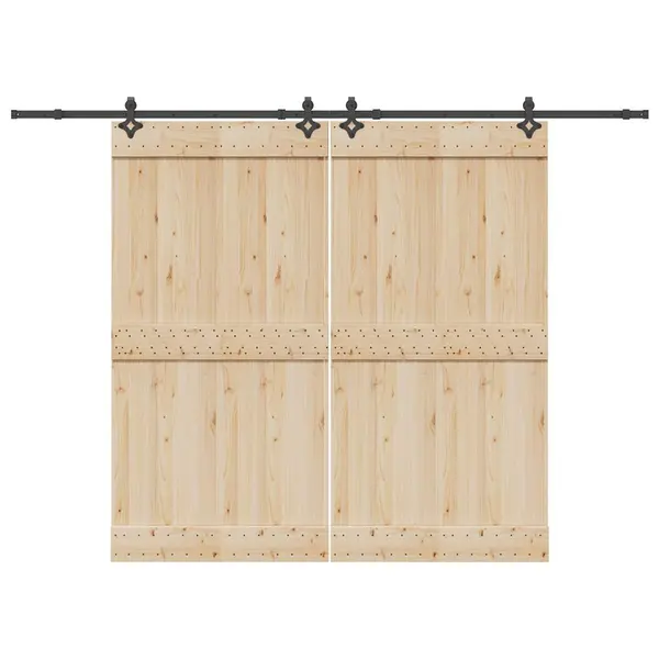Gossi set feronerie pentru usi glisante, negru, 305 cm, otel