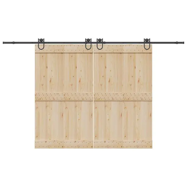 Gossi set feronerie pentru usi glisante, negru, 366 cm, otel