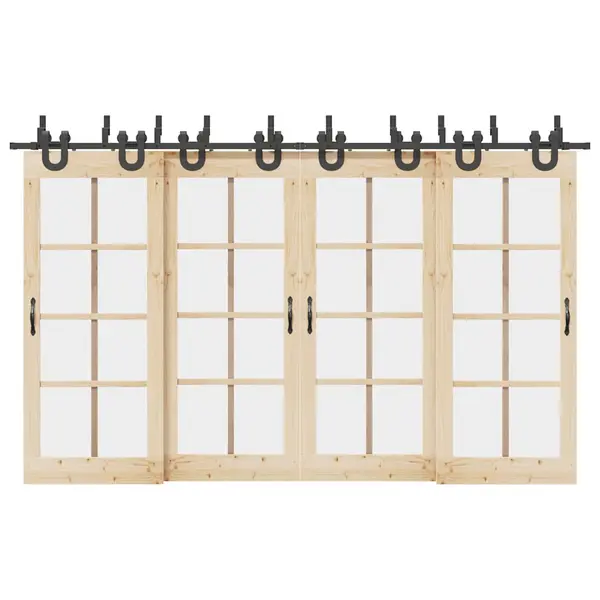 Gossi set feronerie pentru usi glisante, negru, 366 cm, otel