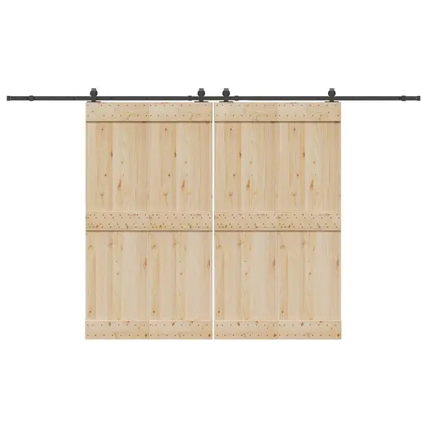 Gossi set feronerie pentru usi glisante, negru, 366 cm, otel