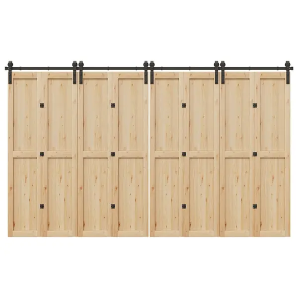 Gossi set feronerie pentru usi glisante, negru, 366 cm, otel