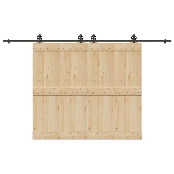 Gossi set feronerie pentru usi glisante, negru, 366 cm, otel