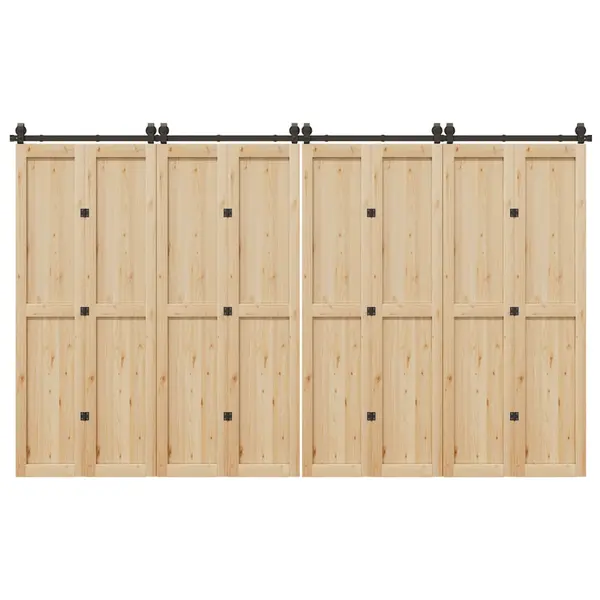 Gossi set feronerie pentru usi glisante, negru, 366 cm, otel