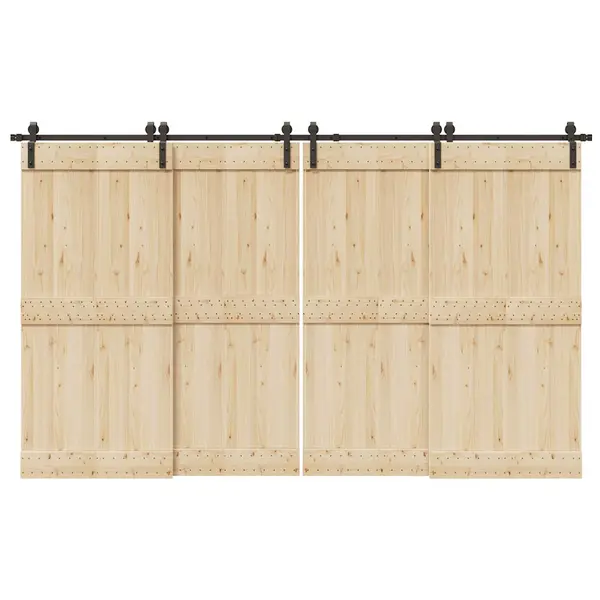 Gossi set feronerie pentru usi glisante, negru, 366 cm, otel