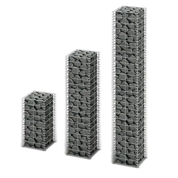 Gossi set gabioane, 3 buc, sarma galvanizata