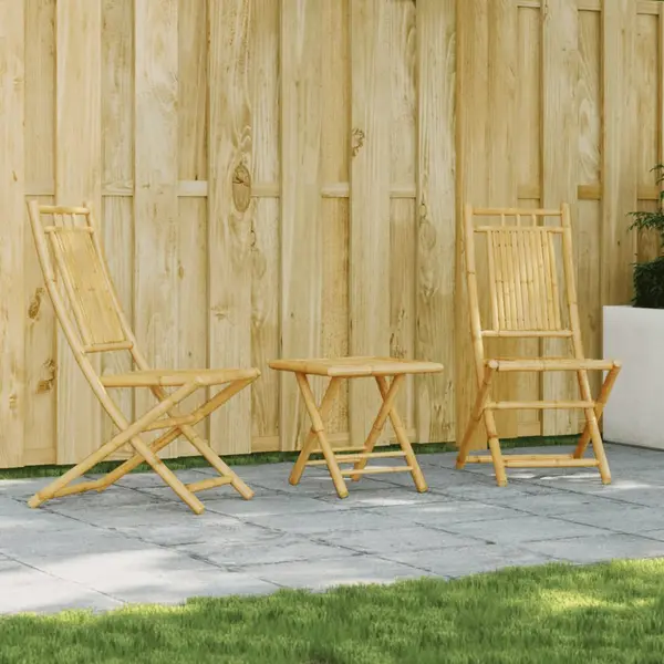 Gossi set mobilier bistro, 3 piese, bambus