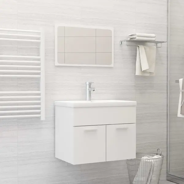 Gossi set mobilier de baie, 2 piese, alb, pal