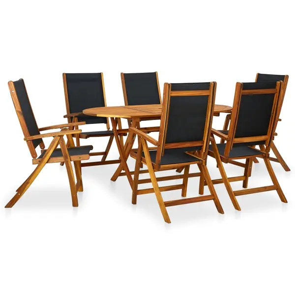 Gossi set mobilier de exterior, 7 piese, lemn masiv de acacia