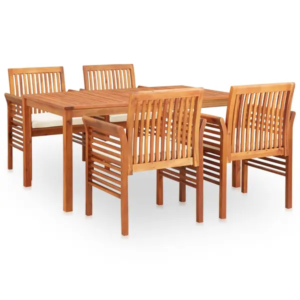 Gossi set mobilier de exterior cu perne 5 piese lemn masiv de acacia