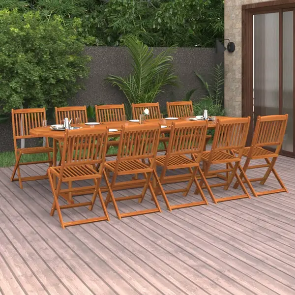 Gossi set mobilier de gradina 11 piese 280x90x75cm, lemn masiv acacia