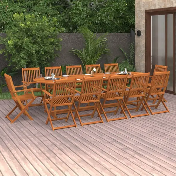 Gossi set mobilier de gradina 13 piese 280x90x75cm, lemn masiv acacia