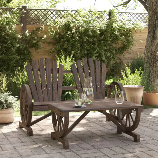 Gossi set mobilier de gradina, 2 piese, lemn masiv de brad
