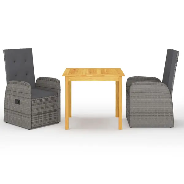Gossi set mobilier de gradina, 3 piese, gri