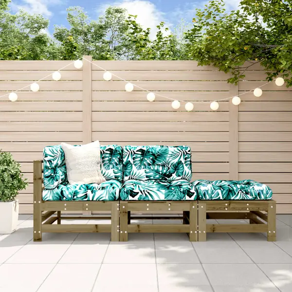 Gossi set mobilier de gradina, 3 piese, lemn de pin impregnat