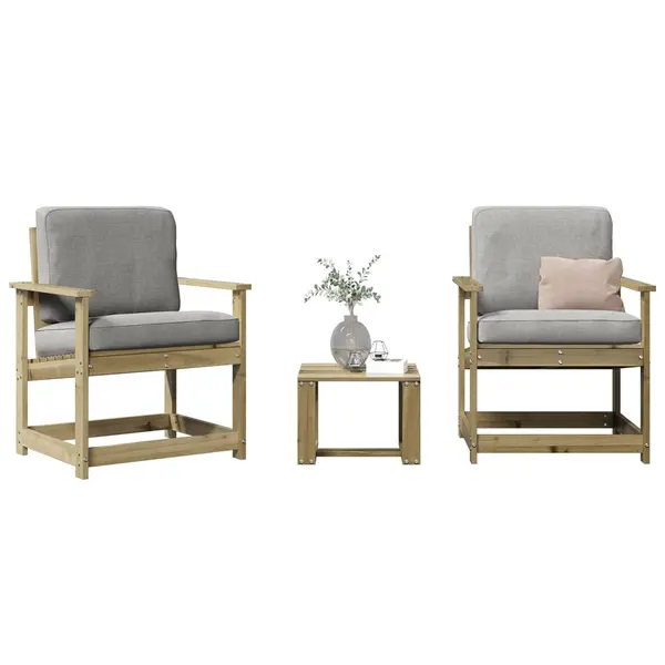 Gossi set mobilier de gradina, 3 piese, lemn de pin impregnat