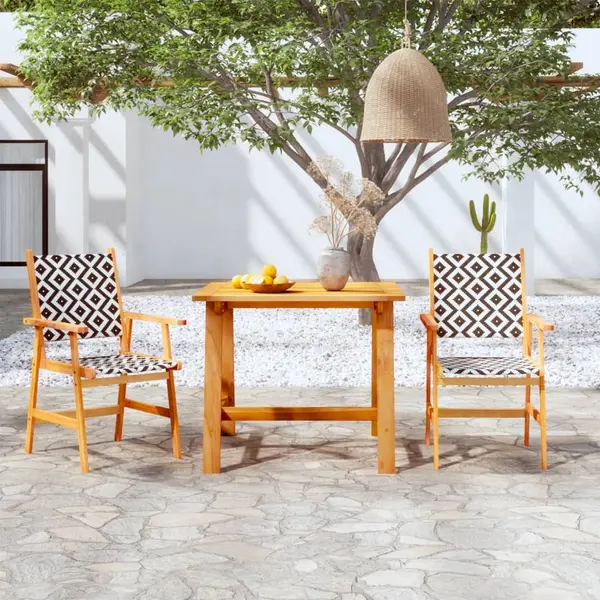 Gossi set mobilier de gradina, 3 piese, lemn masiv de acacia