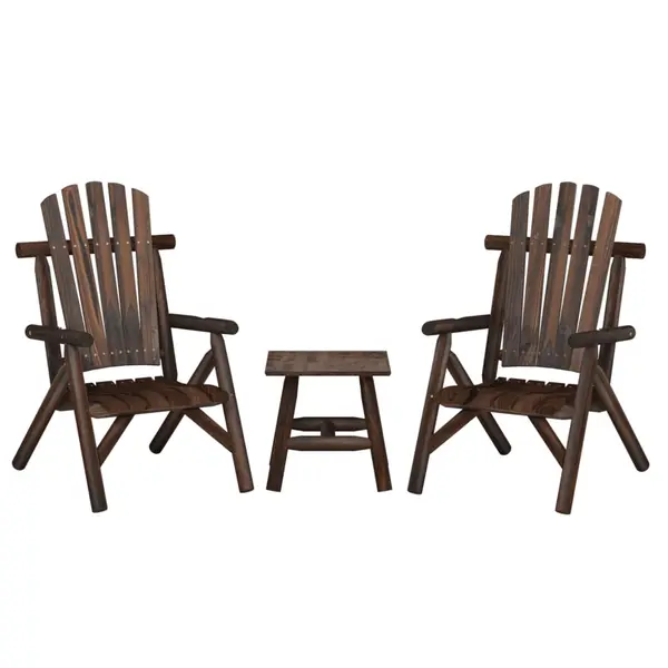 Gossi set mobilier de gradina, 3 piese, lemn masiv de molid