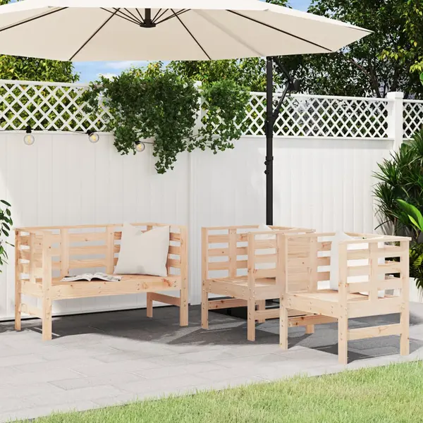Gossi set mobilier de gradina, 3 piese, lemn masiv de pin