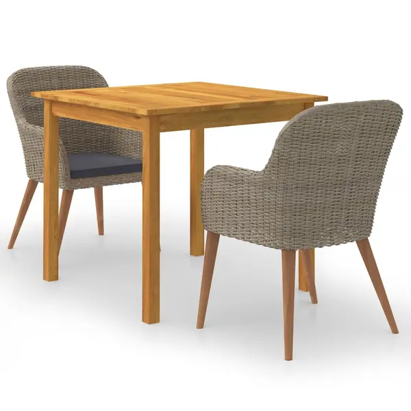 Gossi set mobilier de gradina, 3 piese, maro