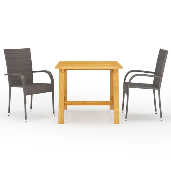 Gossi set mobilier de gradina, 3 piese, maro