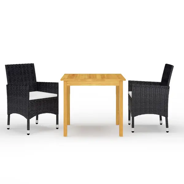 Gossi set mobilier de gradina, 3 piese, negru
