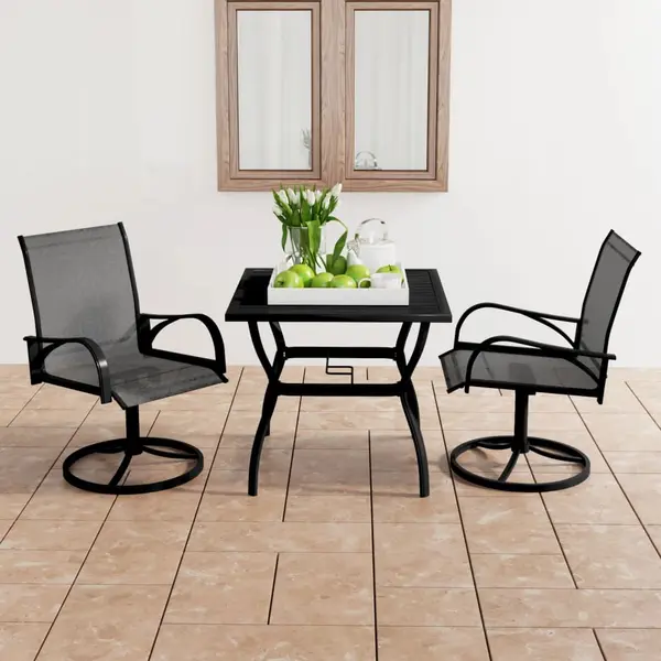 Gossi set mobilier de gradina, 3 piese, textilena si otel