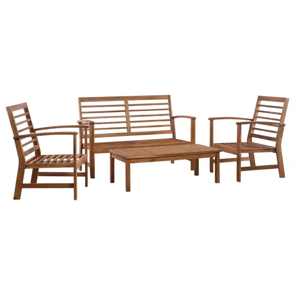 Gossi set mobilier de gradina, 4 piese, lemn masiv de acacia