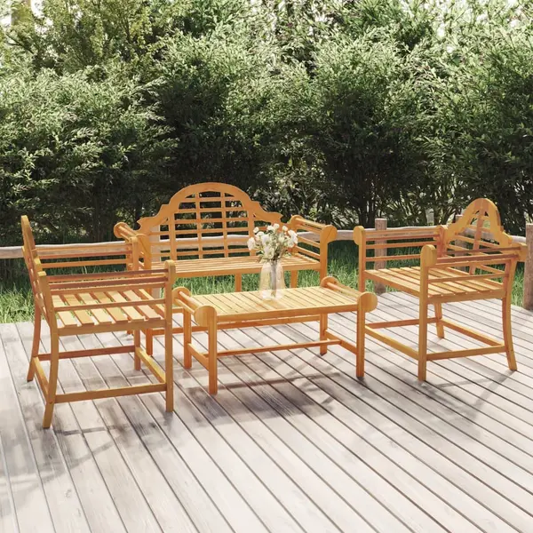 Gossi set mobilier de gradina, 4 piese, lemn masiv de tec