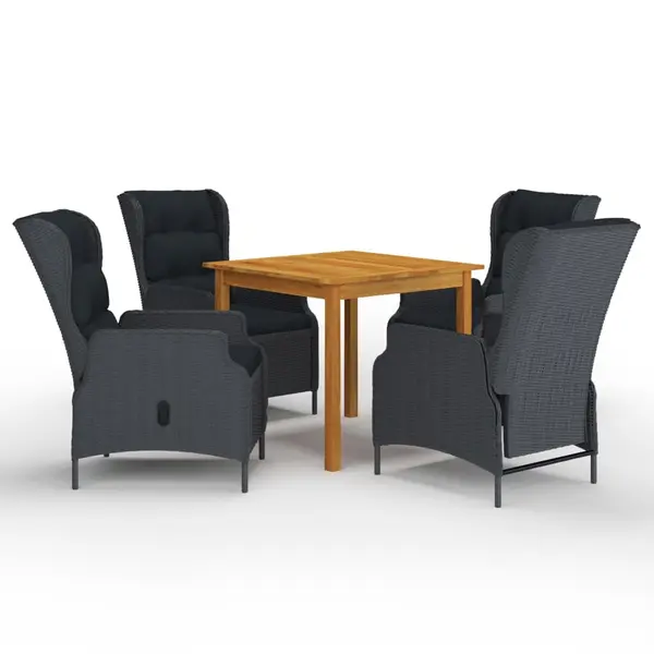 Gossi set mobilier de gradina, 5 piese, gri inchis