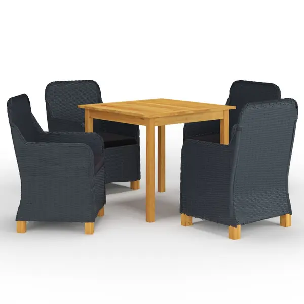 Gossi set mobilier de gradina, 5 piese, gri inchis