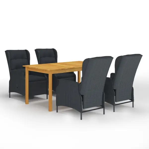 Gossi set mobilier de gradina, 5 piese, gri inchis