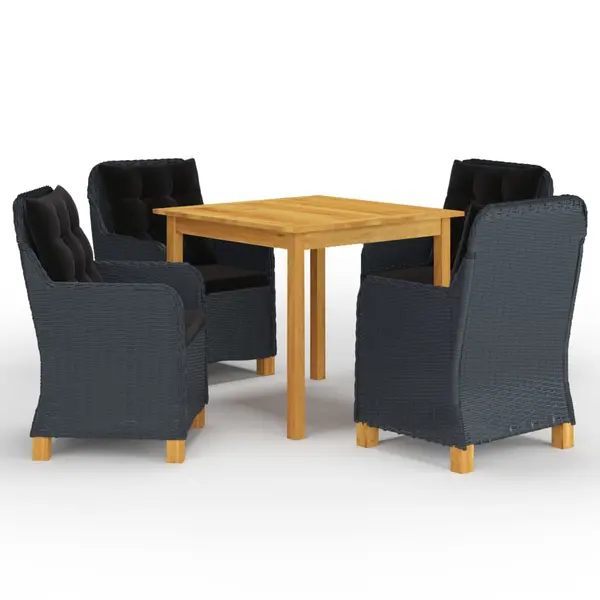 Gossi set mobilier de gradina, 5 piese, gri inchis