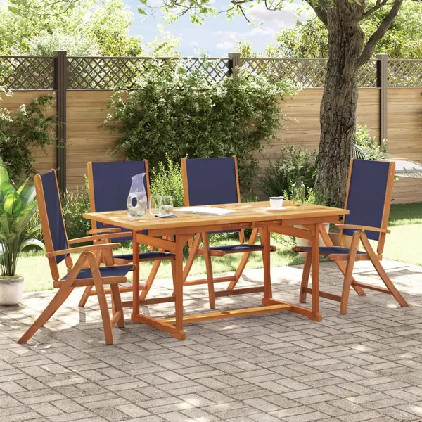 Gossi set mobilier de gradina, 5 piese, lemn masiv acacia/textilena