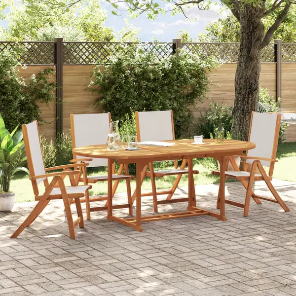 Gossi set mobilier de gradina, 5 piese, lemn masiv acacia/textilena