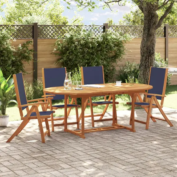 Gossi set mobilier de gradina, 5 piese, lemn masiv acacia/textilena
